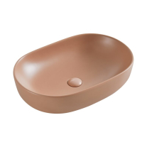 Lavoar pe blat Fluminia, Odera, oval, 60 x 41.5 cm, mattone